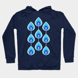 Retro geometric evil eye teardrops Hoodie